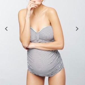 Pea in the Pod bandeau maternity tankini